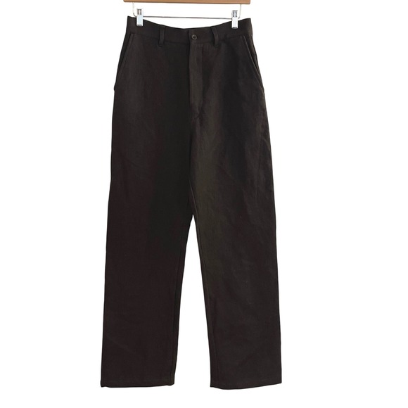 SONO Women's Linen Virgin Wool Blend Wide Leg Trousers Made in France Size S - Picture 1 of 8